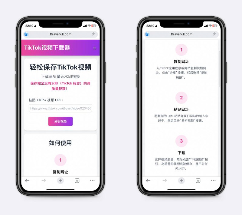 下载TikTok无水印视频粘贴链接进去就行，亲测有效～