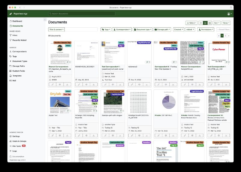 Paperless-ngx 一款专注于无纸化文档管理的解决方案，旨在提升文档管理的效率与安全性