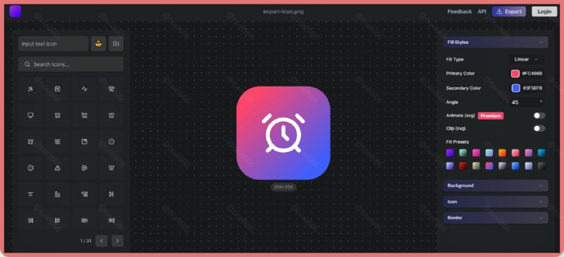 ICONCEsvg图标合成器，可以插入各种 icon、emoji 或上传本地 svg 文件合成 logo 或图标