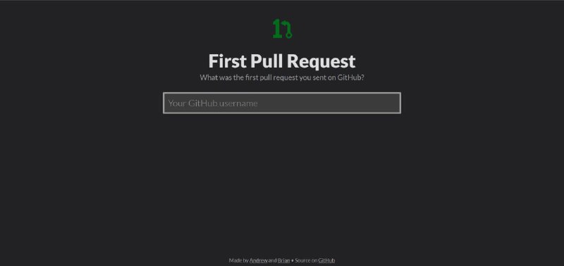 First Pull Request查询 #GitHub 上面的任意开发者的第一个 PR 的在线工具