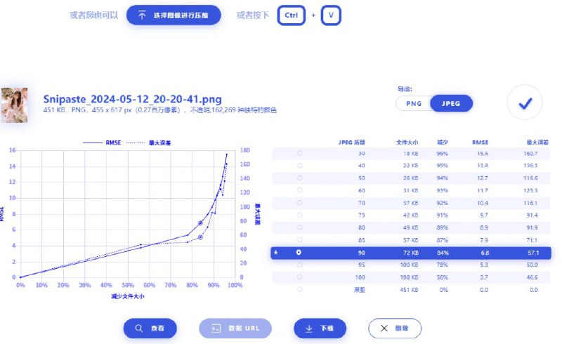 Recompressor一款在线图像压缩工具