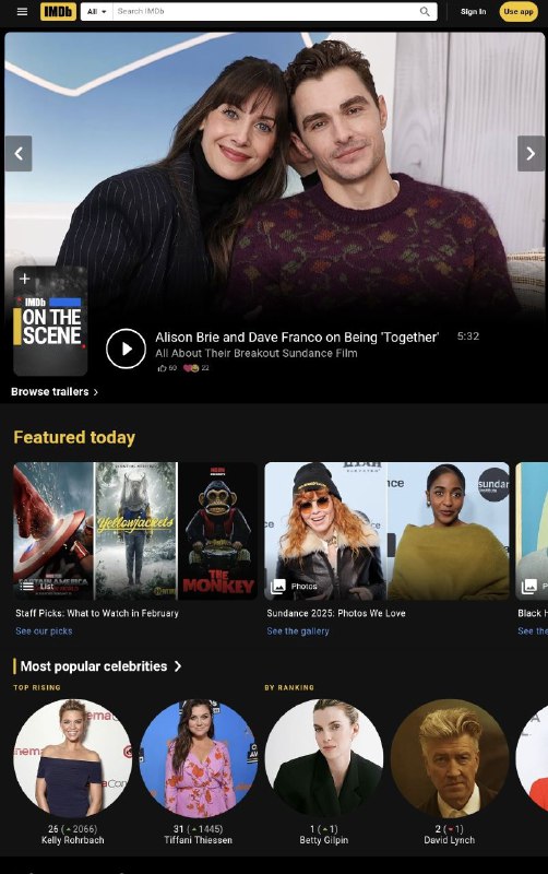 IMDb Internet Movie Database 互联网电影数据库一个关于电影、电视剧、电子游戏和娱乐内容的在线数据库