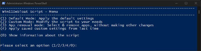 Win11Debloat 一个简单、易于使用且轻量级的 PowerShell 脚本，它可以删除预装的 Windows 膨胀软件应用程序、禁用遥测并通过禁用或删除侵入性界面元素、广告等来整理体验