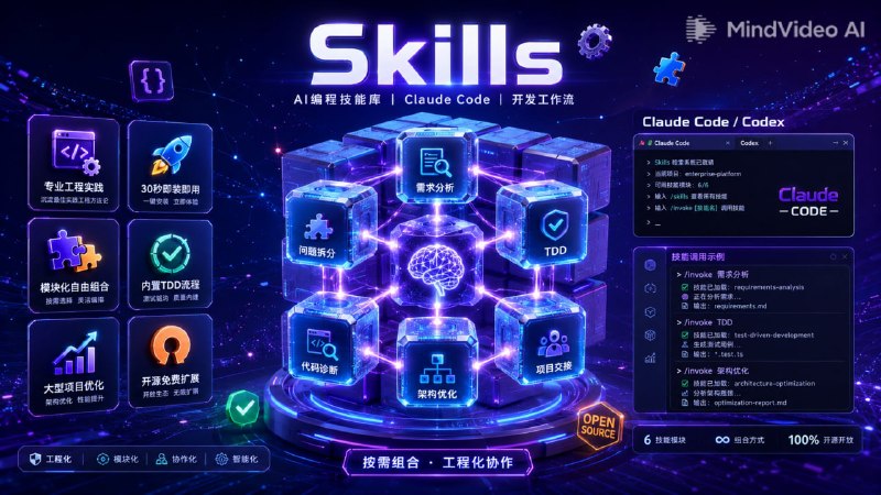 🔁 Skills📦 AI编程技能库 ｜ Claude Code ｜ 开发工作流