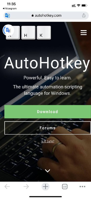 一款 windows 平台下的热键脚本语言程序