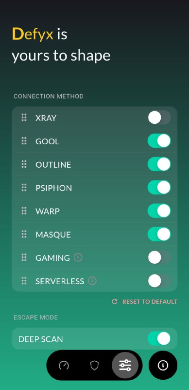 🤖 Defyx VPN v3.8.2最新更新 · 开源 VPN🔥 应用特点：• 最新开源版本，兼容大多数网络  • 支持多协议测试，如果首个协议（如 xray）连接成功但不稳定，可以关闭它尝试下一个协议💡 使用建议：• 推荐通过 Google Play 商店 安装• 如果无法使用，也可使用下方链接下载安装📥 下载链接：• Defyx - arm64-v8a: 下载  • Defyx - armeabi-v7a: 下载  • Defyx - Windows: 下载  • GitHub 仓库: 访问📢 频道 | 💬 群组 | 📬 投稿 | 📨 商务#DefyxVPN #VPN #MOD版 #Android🤖 Defyx VPN v3.8.2最新更新 · 开源 VPN🔥 应用特点：• 最新开源版本，兼容大多数网络  • 支持多协议测试，如果首个协议（如 xray）连接成功但不稳定，可以关闭它尝试下一个协议💡 使用建议：• 推荐通过 Google Play 商店 安装• 如果无法使用，也可使用下方链接下载安装📥 下载链接：• Defyx - arm64-v8a: 下载  • Defyx - armeabi-v7a: 下载  • Defyx - Windows: 下载  • GitHub 仓库: 访问📢 频道 | 💬 群组 | 📬 投稿 | 📨 商务#DefyxVPN #VPN #MOD版 #Android