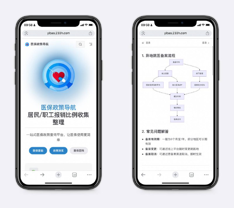 非常实用的网站医保政策导航，包括各地区医保政策解析，常见问题解答，如异地就医、特殊药品申请等，实用性很高～
