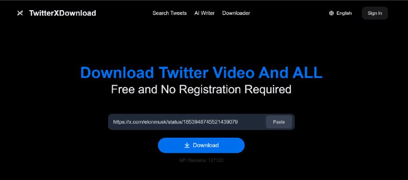 #网站分享Twitter视频下载网站免费 Twitter 视频下载网站，可以一键打包下载长推文中的所有视频和图片