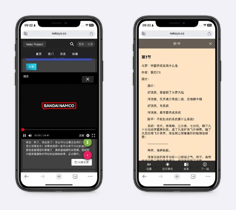 二次元必备站点包括漫画、动漫、轻小说，无广告体验良好