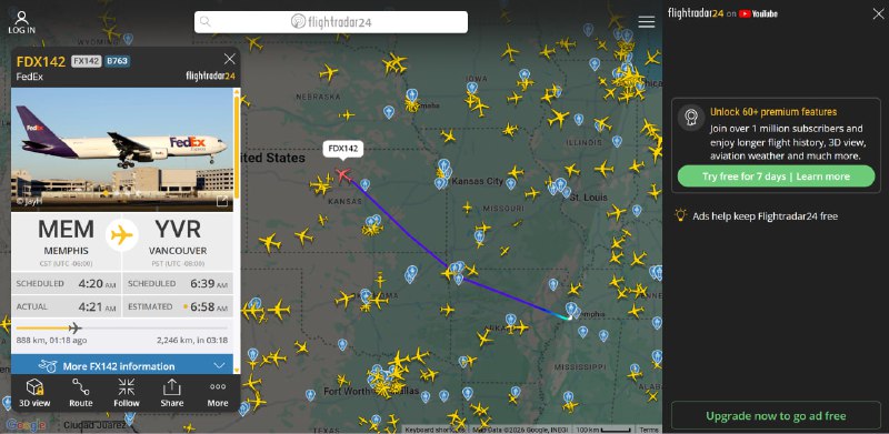 #网站分享飞机实时飞行信息查看网站 - Flightradar24Flightradar24 可在地图上显示飞机实时飞行追踪信息