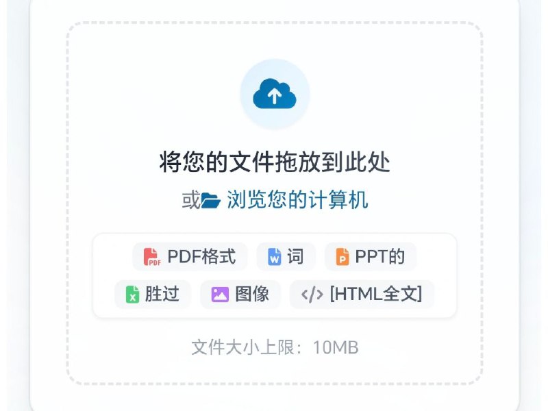 to markdown支持 把PDF、Word、PPT、Excel转换成markdown10M 以内文件快速转换为 MD 文档