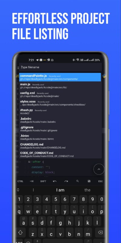 Acode强大的Android文本/代码编辑器一个轻量级但功能强大的文本/代码编辑器