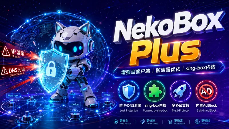 🧩 🔁 NekoBox Plus 1.4.2.60🛡 增强型 VPN / 代理客户端 ｜ sing-box 内核 ｜ 防 IP 泄露优化版本