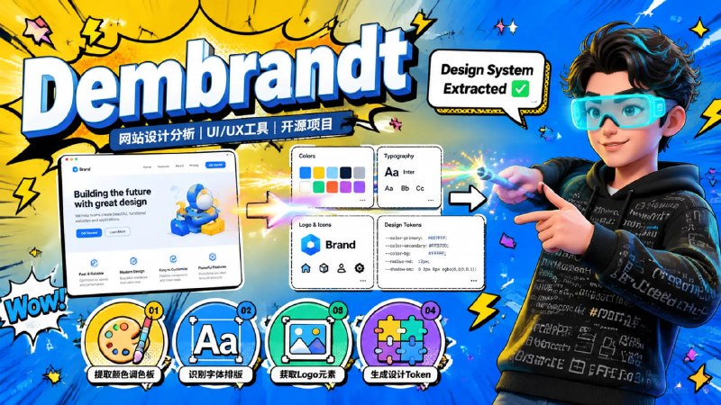 🎨 Dembrandt📦 网站设计分析 ｜ UI/UX工具 ｜ 开源项目