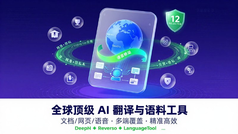🌐 全球顶级 AI 翻译与语料工具 (精选版)💻 涵盖文档翻译、网页沉浸式体验及语法校正，效率加倍！1. DeepL: 🏆 全球公认最准的 AI 翻译，支持全文文档上传 | 【点击访问】2. Reverso: 📖 强大的上下文对照翻译，查同义词与地道表达必备 | 【点击访问】3. LanguageTool: ✍️ 比美 Grammarly 的语法纠错，多语言写作润色神器 | 【点击访问】4. SimplyTranslate: 🛡 极致保护隐私，聚合了 Google 和 Libre 多重引擎 | 【点击访问】5. LibreTranslate: ⚙️ 100% 开源独立的机器翻译，无任何跟踪插件 | 【点击访问】6. F-Droid 版: 📱 SimplyTranslate 安卓客户端，支持摄像头 OCR | 【点击访问】7. Firefox 翻译: 🦊 离线本地翻译插件，无需云端传输，保护网页隐私 | 【点击访问】8. PDNob: 📸 专业级图片与 PDF 文本捕获翻译工具 | 【点击访问】9. MachineTrans: 🤖 智能评测机，一键对比 DeepL/Google/Amazon 结果 | 【点击访问】10. Paraphrase: 🔄 智能改写工具，支持 100 多种语言的文本重组 | 【点击访问】11. Linguee: 🔍 提供海量真实双语例句，翻译专业词汇不再生硬 | 【点击访问】✅ 多端覆盖，支持网页/文档/语音，留学办公与跨国交流必收藏！📢 频道 | 💬 群组 | 📬 投稿 | 📨 商务#AI翻译 #DeepL #翻译工具 #效率神器 #白嫖党必备 #学习导航
