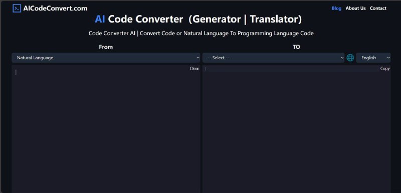AICodeConvert将自然语言转代码,将一种代码语言转另一种代码语言实现