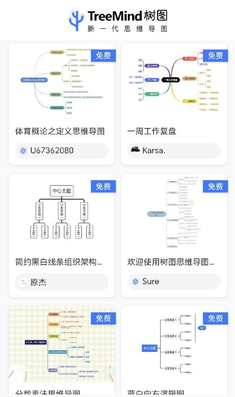 新一代「AIGC+思维导图」平台，内含 120万+ 导图模板，而且每天都在上新~支持 #AI 一键生成思维导图，用户输入一句话需求即可直接生成思维导图