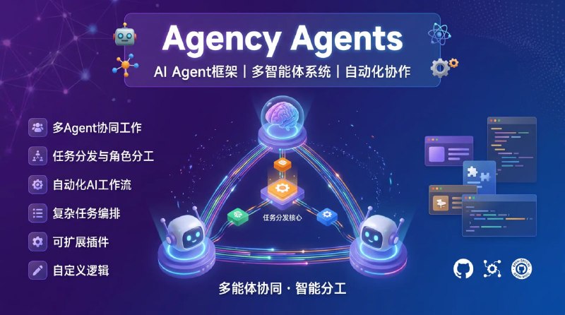 🤖 🔁 Agency Agents📦 AI Agent框架 ｜ 多智能体系统 ｜ 自动化协作