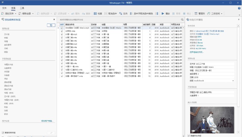 Metatogger 音频文件标签编辑器能强大的音频文件标签编辑器，软件可以根据Ogg和MP3等文件的标签对文件进行重命名，也支持对文件标签进行修改，方便用户管理好电脑上的音频文件，它支持在PC上对音乐收藏进行分类，组织，用户可以使用这款软件填写和编辑标签中包含的所有元数据，能够使音频文件的封面更加美观，信息更加丰富