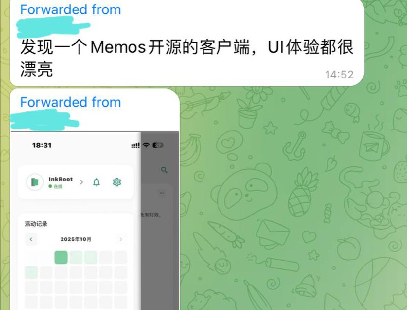 来自大佬投稿，Memos开源客户端Memos是一个碎片化笔记软件，随想随记，这个客户端支持IOS和安卓，界面好看，也增加了AI助手功能，优化拓展笔记内容，IOS需自签