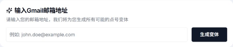 Email Variations Gmail邮箱点变体生成器为Gmail邮箱生成所有可能的点号变体
