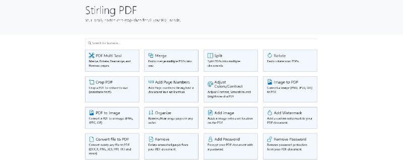 Stirling PDF：PDF在线处理工具网站源码，支持一键部署Stirling-PDF 是一个强大的 PDF 在线工具源码，支持一键部署