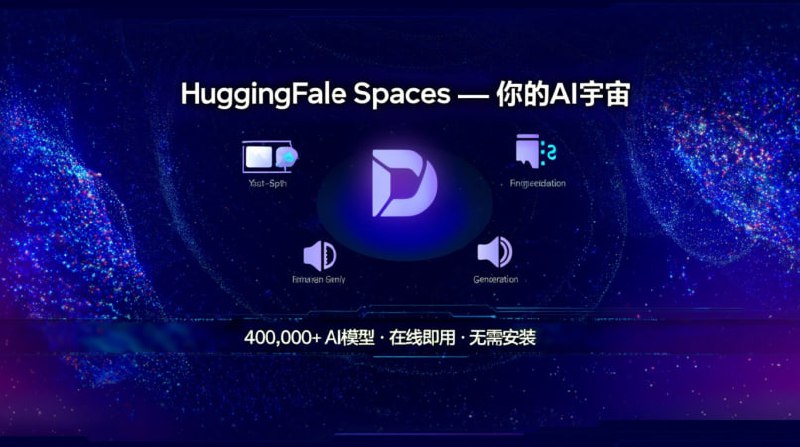 🚀 『 𝗛𝘂𝗴𝗴𝗶𝗻𝗴 𝗙𝗮𝗰𝗲 𝗦𝗽𝗮𝗰𝗲𝘀 — 终极AI宝库 ✨』🔥 一个网站，一个完整的AI世界！🤯如果你在寻找一个充满AI工具的资源库，Hugging Face Spaces 就是你的宝藏！ 🎯━━━━━━━━━━━━━━🟢 超过 400,000 个 AI 模型，涵盖各种任务：🗣 文本转语音🖼 图像编辑与处理🎵 音频与音乐处理模型✍️ 文本生成、翻译、总结等🔥 最大亮点：无需下载或安装！所有模型均可在线直接测试