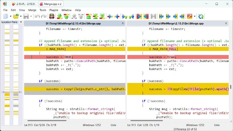 winmerge适用于 Windows 的开源差异和合并工具