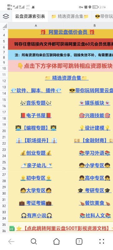 阿里云盘合辑一份非常全面的阿里云盘资源的腾讯文档，非常非常的多～点击前往阿里云盘合辑一份非常全面的阿里云盘资源的腾讯文档，非常非常的多～点击前往