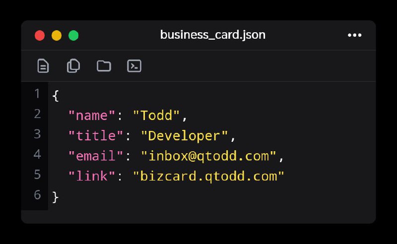 business card程序员名片，通过输入姓名、标题、邮箱地址、网址制作一张独属于您的名片【链接看评论区】#工具