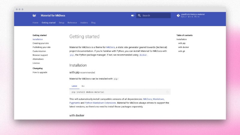 mkdocs-material快速生成 Material 风格的文档网站