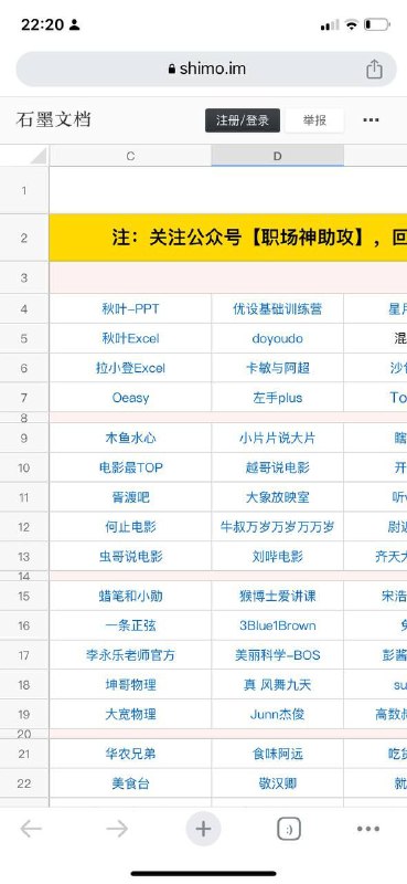 340多位B站优秀up主名单，分类详细，可以找找自己感兴趣的