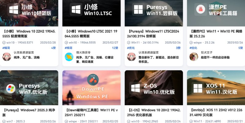 又要重装系统站专业系统下载站，提供各种修改版，精简版，优化版Windows系统包，Windows10，Windows11，PE等系统版本下载【链接在评论区】#系统下载