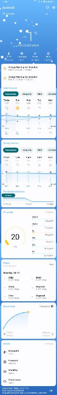 极简风格的 Android 天气应用