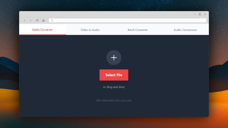 LocalAudioConvert 一个在线音频格式转换工具，可以让用户在网页浏览器中将本地音频文件（如 MP3、WAV、OGG 等）转换成其他音频格式，无需上传到服务器，操作简便且保持隐私