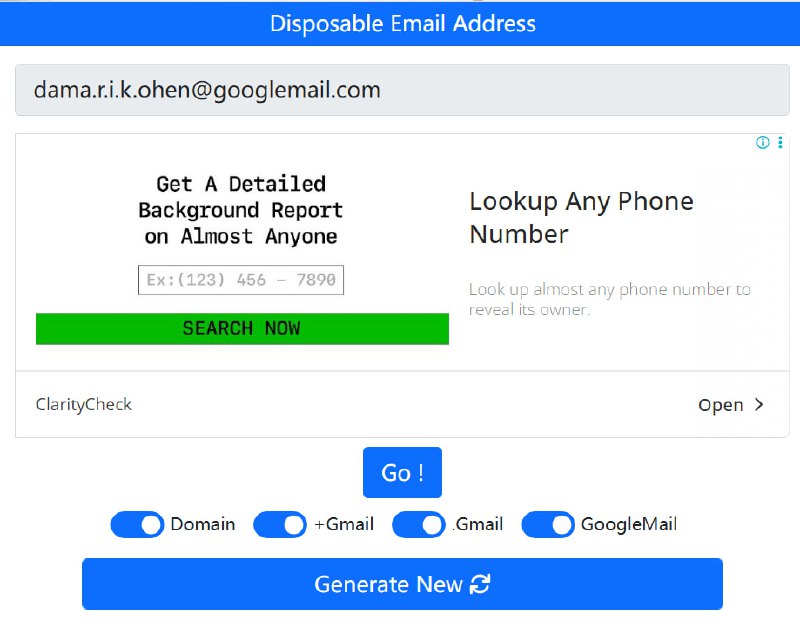 还在用普通的临时邮箱？快试试这个“高仿”Gmail 的！介绍 Emailnator，一个能帮你无限生成 @gmail.com 后缀临时邮箱的神器！✨ 为什么它更牛？    ✅ 伪装度高: 很多网站会屏蔽普通临时邮箱，但很少会屏蔽 Gmail