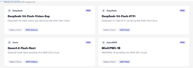 💎 免费 AI API🤖 DeepSeek · Qwen · 免费额度🎁 支持模型DeepSeek-V4-Flash-Vision-Exp｜DeepSeek-V4-Flash-0731｜Qwen3.8-Flash-Next💰 每日 1 PTS ≈ $10⚡️ 限制：20 请求/分钟🔐 GitHub 登录｜邮箱验证码｜无需手机号🌐 网站