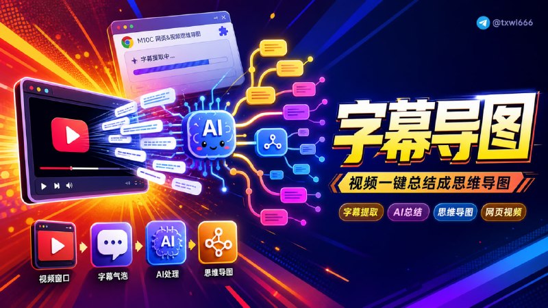 M10C一个Chrome浏览器插件，可以自动获取并显示Bilibili视频的字幕，并使用AI技术对字幕内容进行智能总结