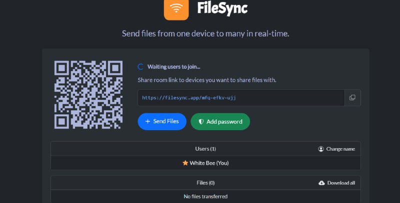 还在用微信传文件？试试这个“绝对隐私”的传输方式！介绍 FileSync，一款无需经过任何服务器中转的点对点文件传输神器！🚀 它是如何工作的？    它利用 WebRTC 技术，在你的不同设备之间建立一条“私密通道”，文件直接从你的电脑飞到你的手机，不被任何人窥探