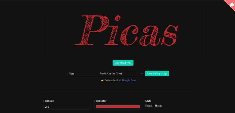 Picas使用 Google 字体生成 logo 的免费开源工具