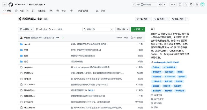 160多个科研类Skill包括地理、医学、物理等多个方面，涵盖晶体结构分析、光谱匹配等多种专业技能，也可以撰写文献综述、制定实验方案等，科研必备～