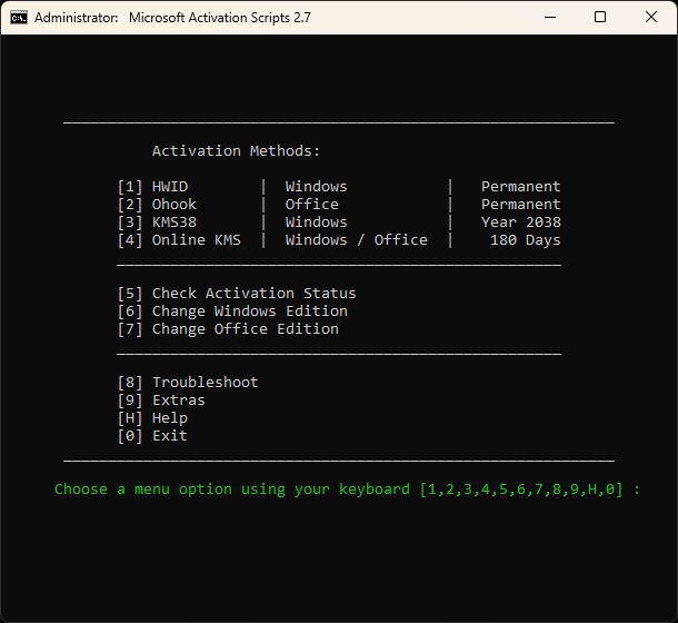 Microsoft激活脚本