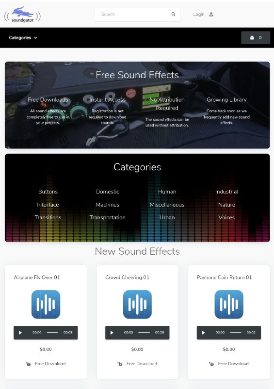 SoundGator 提供各类短音效音频下载的网站，授权简单纯粹，支持免费商用