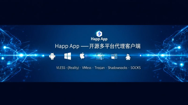 🚀 『 𝗛𝗮𝗽𝗽 — 开源代理客户端 ✨』💡 一款基于 Xray / V2Ray 核心构建的开源代理管理应用
