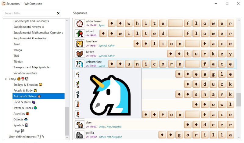Wincompose免费的特殊符号输入法，可以轻松输入特殊符号和 Emoji，内置了上千种特殊符号和 Emoji，支持自定义组合键快速输入特殊字符