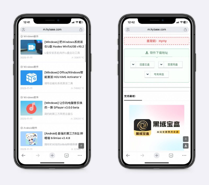 安卓、windows软件分享站网站已成立十年，资源非常多，提供迅雷、百度、夸克的下载方式，使用之前过一遍杀毒软件，减少风险～