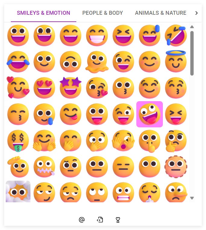 Fluent Emoji 微软风格的开源表情符号库微软推出的一套现代、友好且视觉风格多样的开源表情符号集合，提供包括 3D、扁平和平衡对比度版本的 Emoji，并可在线浏览或下载 SVG/PNG 格式，非常适合作为 UI 设计或文档中的视觉素材点击访问#Emoji #开源 #设计素材