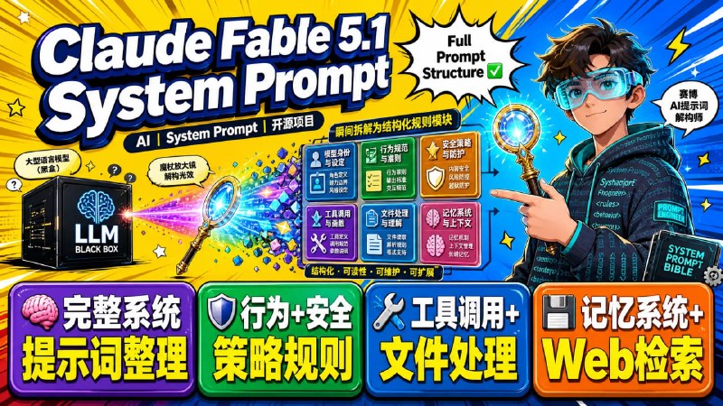 🧠 Claude Fable 5.1 System Prompt📦 AI ｜ System Prompt ｜ 开源项目