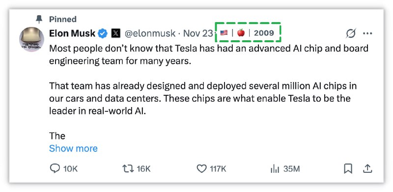 Xbout - Chrome 扩展在X（Twitter）页面上直接显示用户的账户位置🌍、设备类型（🍎 Apple / 🤖 Android）和注册年份