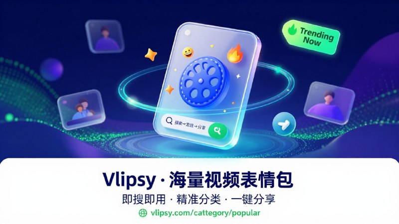 🎬 Vlipsy — 顶级短视频表情包/素材库「 发现热门视频片段 · 沟通交流的趣味表达 」核心功能: 🔎 提供全球海量热门短视频片段（Clips），涵盖影视、综艺及生活瞬间